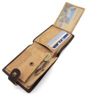 Portfel CLASSIC męski korkowy BRĄZ 11p - 5