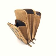 Listonoszka crossbody z paskiem FLORES korkowa 8p - 2