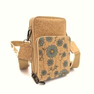 Listonoszka crossbody z paskiem FLORES korkowa 8p - 4