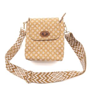 Listonoszka crossbody z paskiem MARGARIDA korkowa 3p
