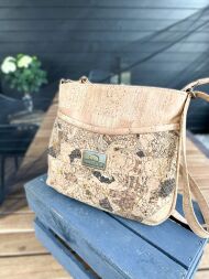 Listonoszka crossbody MARMORE korkowa 4p - 3