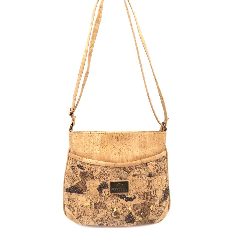 Listonoszka crossbody MARMORE korkowa 4p