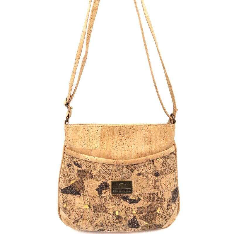 Listonoszka crossbody MARMORE korkowa 4p