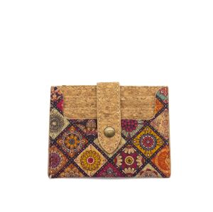Portfel FOLK CUADRADO slim FIT korkowy 7p