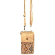 Listonoszka crossbody z paskiem FLORES korkowa 8p - 2