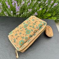 Kopertówka crossbody z paskiem FLORES korkowa 15p - 6