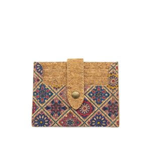 Portfel FOLK CUADRADO slim FIT korkowy 7p