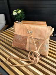 Listonoszka crossbody MARMORE korkowa 3p - 3