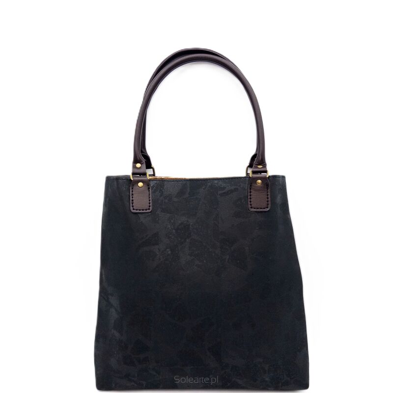Torba shopperka CLASSIC korkowa czarna 2p