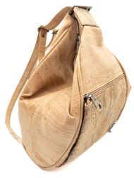 Plecak crossbody 2 w 1 MARMORE korkowy 5p - 7