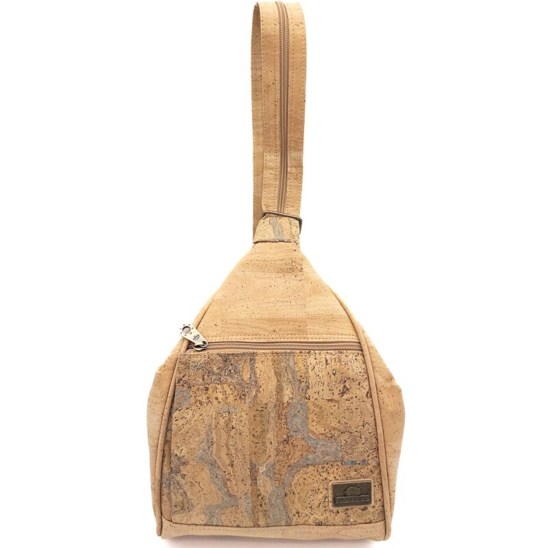 Plecak crossbody 2 w 1 MARMORE korkowy 5p