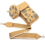 Listonoszka crossbody z paskiem FLORES korkowa 12p - 3